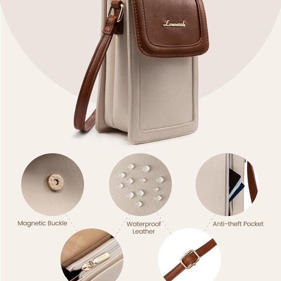 Lightweight Leather Crossbody Mini Purse with Double Compartments for Essentials - Picture 4 of 6